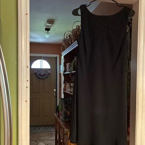 SL Fashions Black Embellished Mini Dress